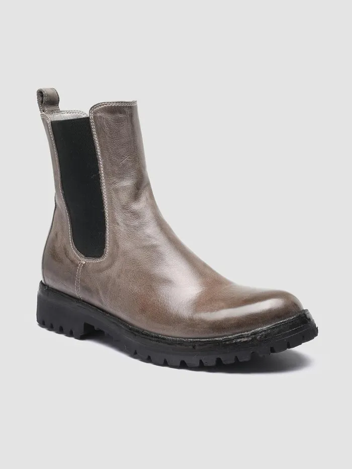 Officine Creative Boots and Booties LORAINE 004 Walnut Taupe Leather Chelsea Boots 8211 Women Officine Creative Boots and Booties LORAINE 004 Walnut Taupe Leather Chelsea Boots 8211 Women