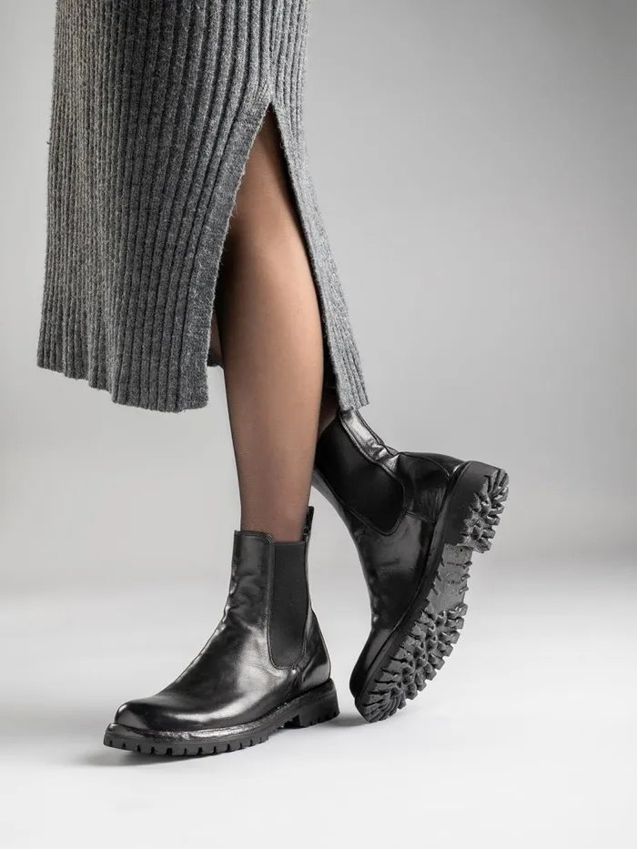 Officine Creative Boots and Booties LORAINE 004 Walnut Taupe Leather Chelsea Boots 8211 Women Officine Creative Boots and Booties LORAINE 004 Walnut Taupe Leather Chelsea Boots 8211 Women