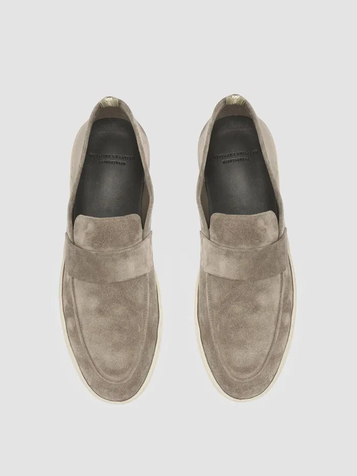 Officine Creative Loafers HERBIE 001 Quarzo Taupe Suede Penny Loafers 8211 Men Officine Creative Loafers HERBIE 001 Quarzo Taupe Suede Penny Loafers 8211 Men