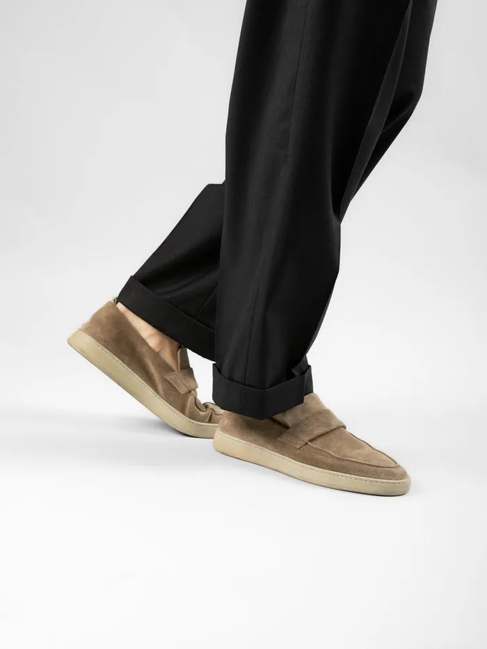 Officine Creative Loafers HERBIE 001 Quarzo Taupe Suede Penny Loafers 8211 Men Officine Creative Loafers HERBIE 001 Quarzo Taupe Suede Penny Loafers 8211 Men