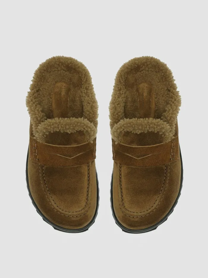 Officine Creative Mules PELAGIE D039HIVER 007 Birra Brown Suede Mule Sandals 8211 Women Officine Creative Mules PELAGIE D039HIVER 007 Birra Brown Suede Mule Sandals 8211 Women