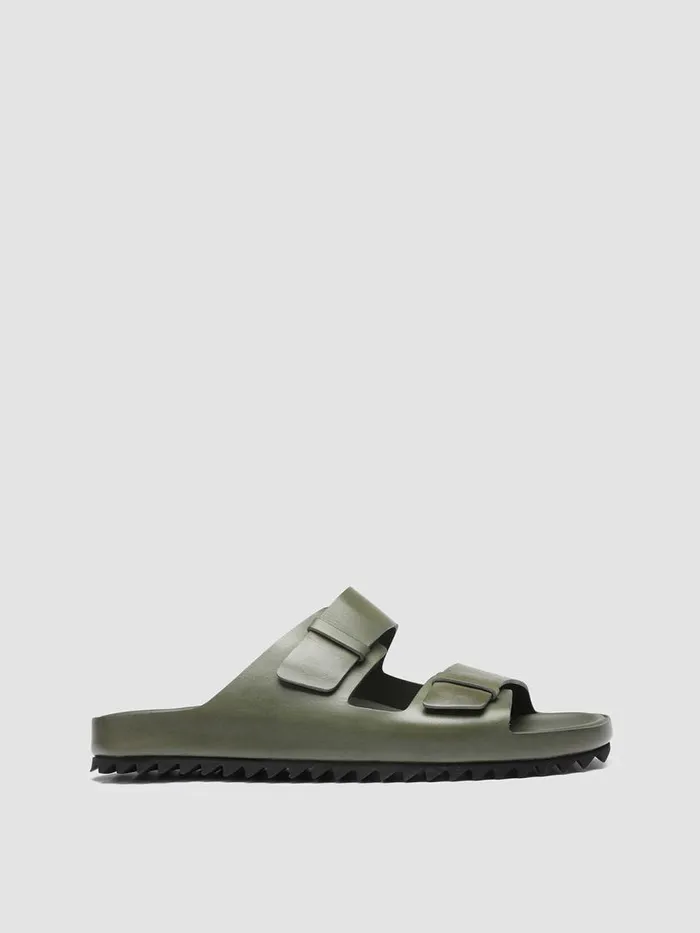 Officine Creative Sandals AGOR 002 Dephts Green Leather Sandals 8211 Men