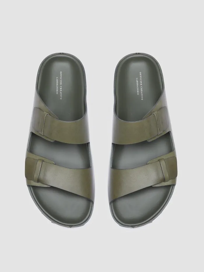 Officine Creative Sandals AGOR 002 Dephts Green Leather Sandals 8211 Men