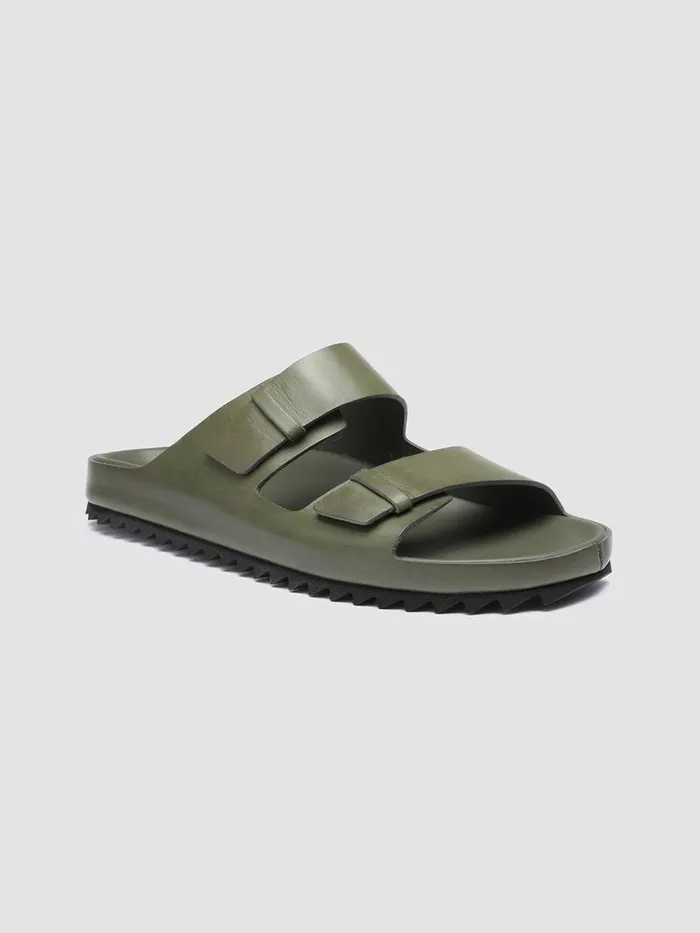 Officine Creative Sandals AGOR 002 Dephts Green Leather Sandals 8211 Men