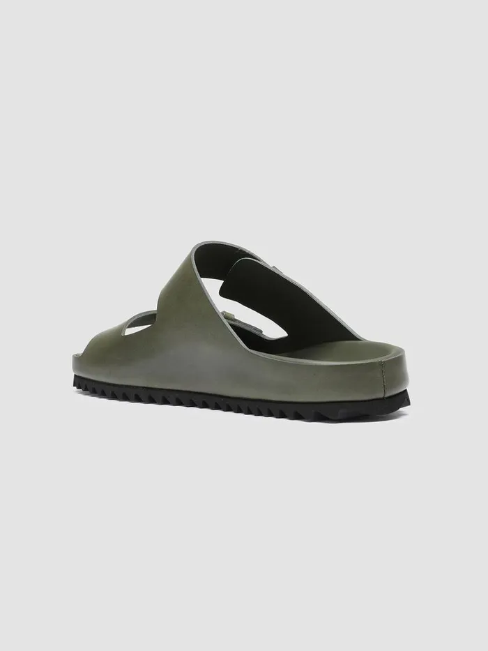 Officine Creative Sandals AGOR 002 Dephts Green Leather Sandals 8211 Men