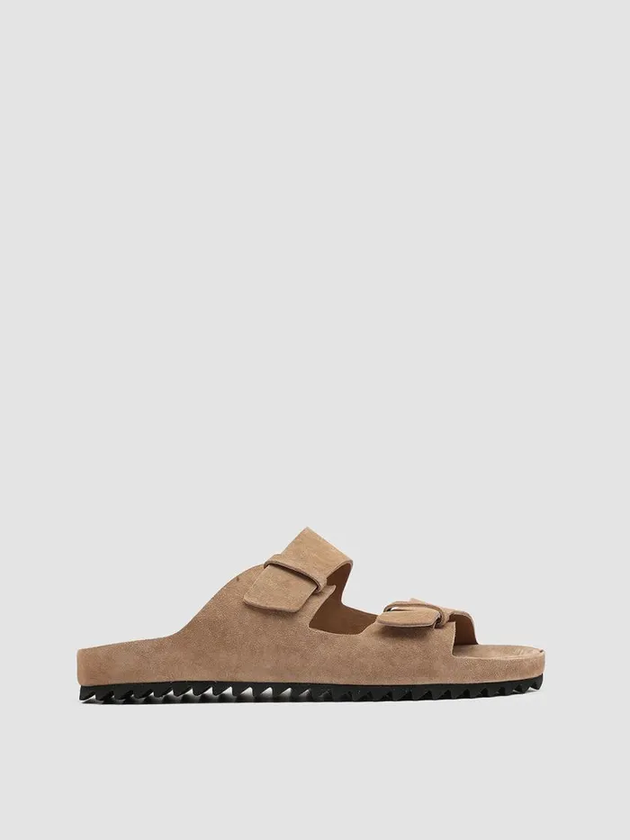 Officine Creative Sandals AGOR 002 Toasted Brown Suede Sandals 8211 Men