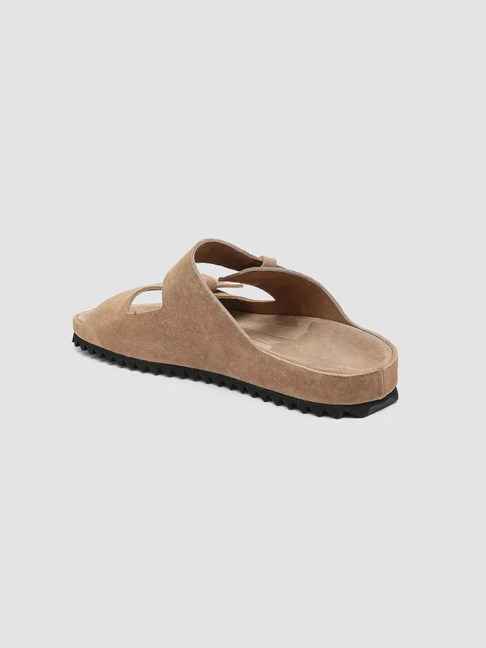 Officine Creative Sandals AGOR 002 Toasted Brown Suede Sandals 8211 Men