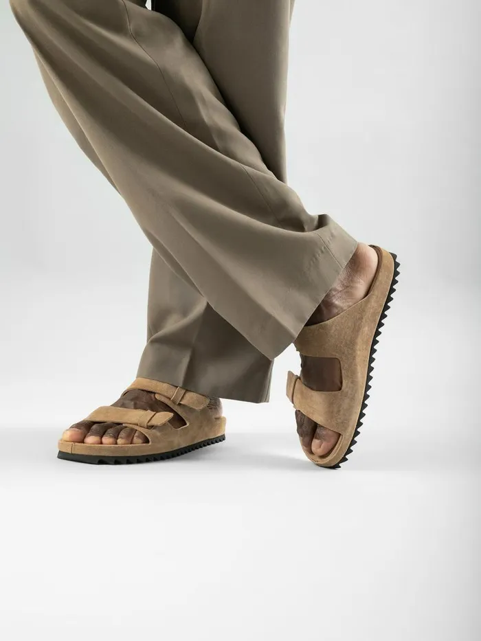 Officine Creative Sandals AGOR 002 Toasted Brown Suede Sandals 8211 Men