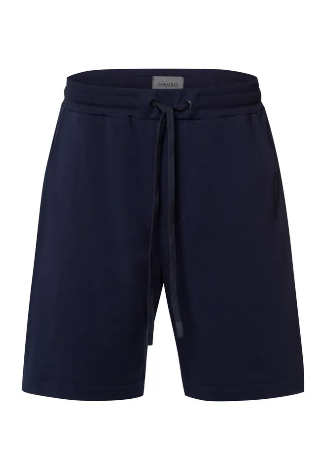 Organic Cotton Drawstring Shorts Deep Navy Men HANRO Bottoms