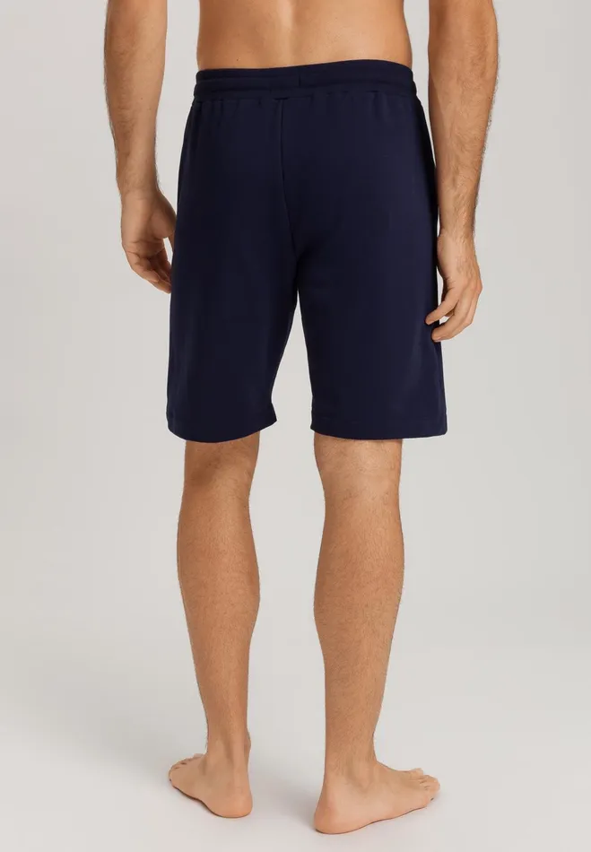 Organic Cotton Drawstring Shorts Deep Navy Men HANRO Bottoms
