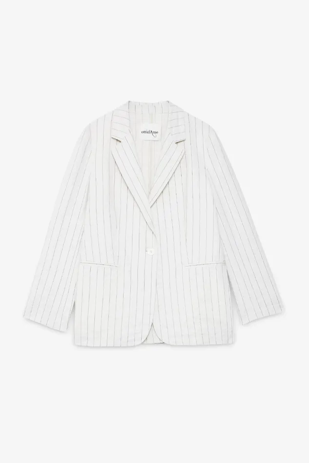 Ottod039Ame Crinkled Cotton Jacket Women Blazers and Jackets