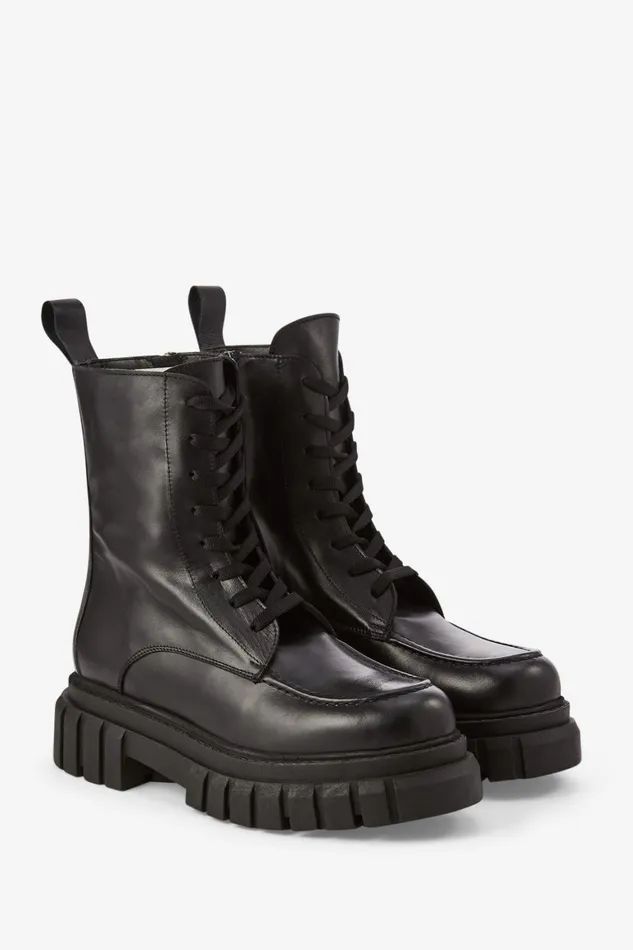 Ottod039Ame Leather Ankle Boots With Strings Women Shoes