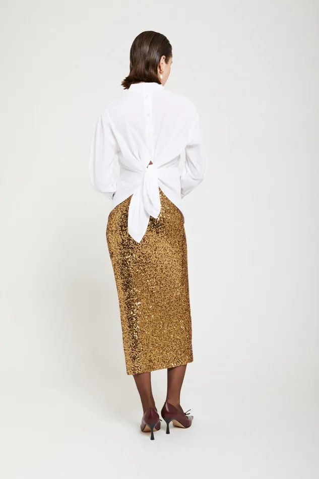 Ottod039Ame Longuette Skirt With Sequins Women Skirts