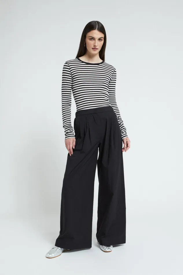 Ottod039Ame Poplin Cotton Palazzo Trousers Women Trousers