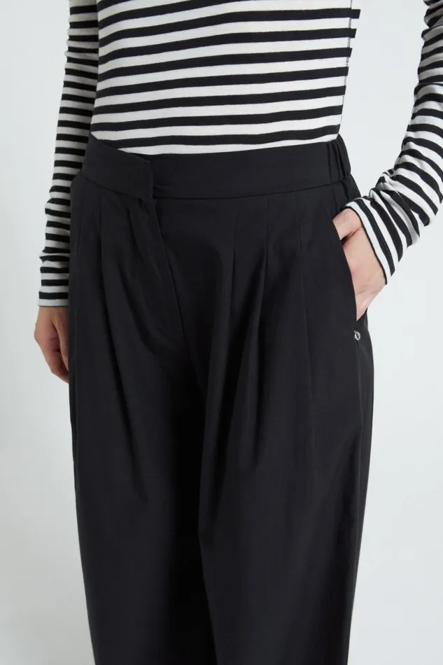Ottod039Ame Poplin Cotton Palazzo Trousers Women Trousers
