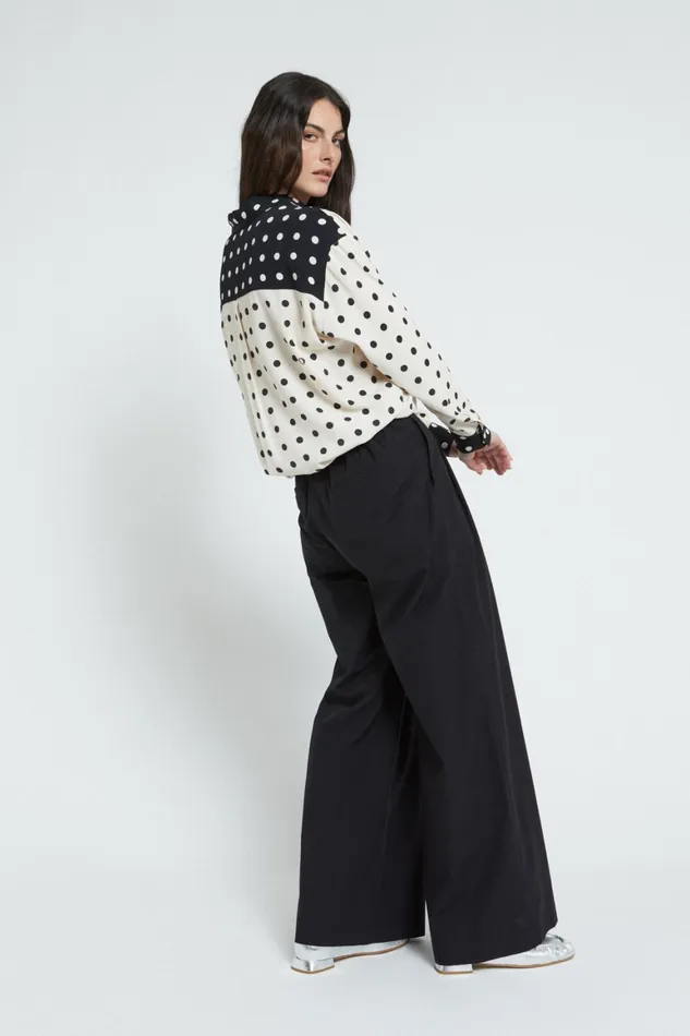 Ottod039Ame Poplin Cotton Palazzo Trousers Women Trousers