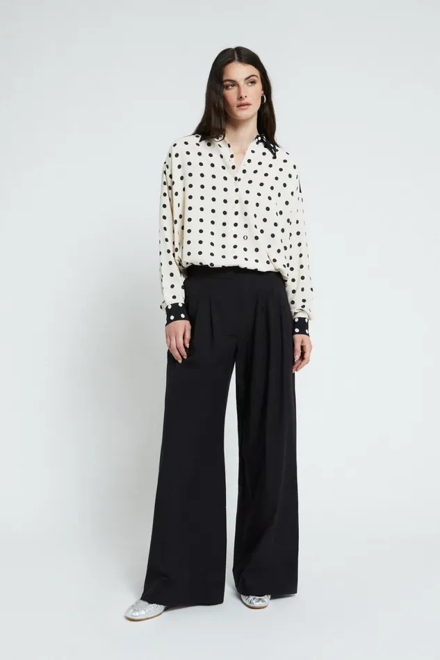Ottod039Ame Poplin Cotton Palazzo Trousers Women Trousers