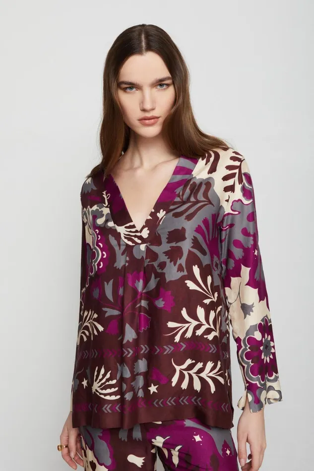 Ottod039Ame Printed Viscose Jumper Women Shirts and Tops
