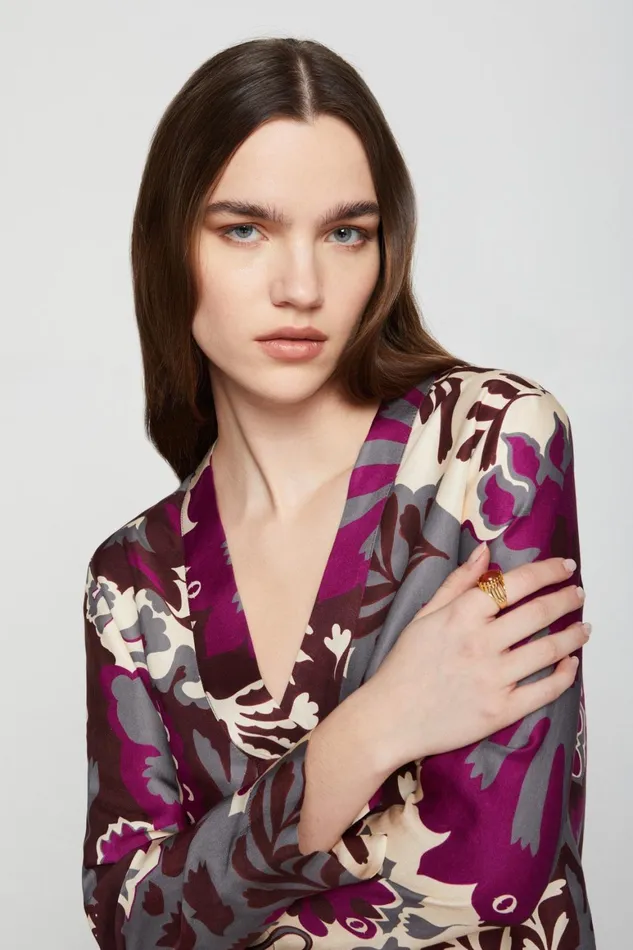 Ottod039Ame Printed Viscose Jumper Women Shirts and Tops