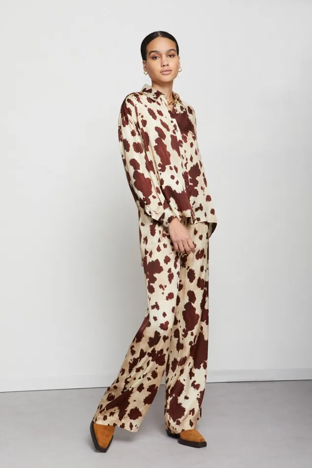 Ottod039Ame Printed Viscose Palazzo Trousers Women Trousers