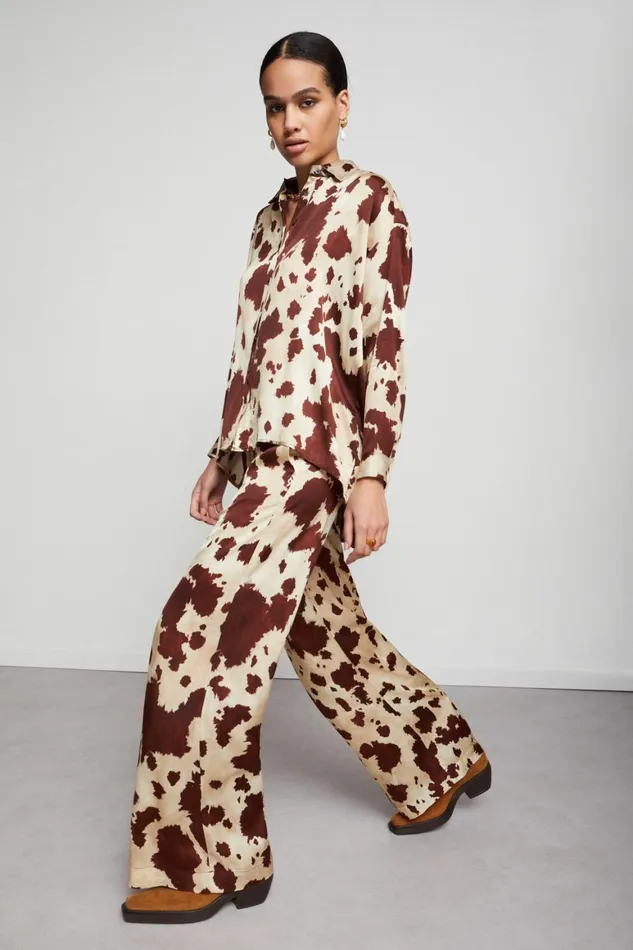 Ottod039Ame Printed Viscose Palazzo Trousers Women Trousers