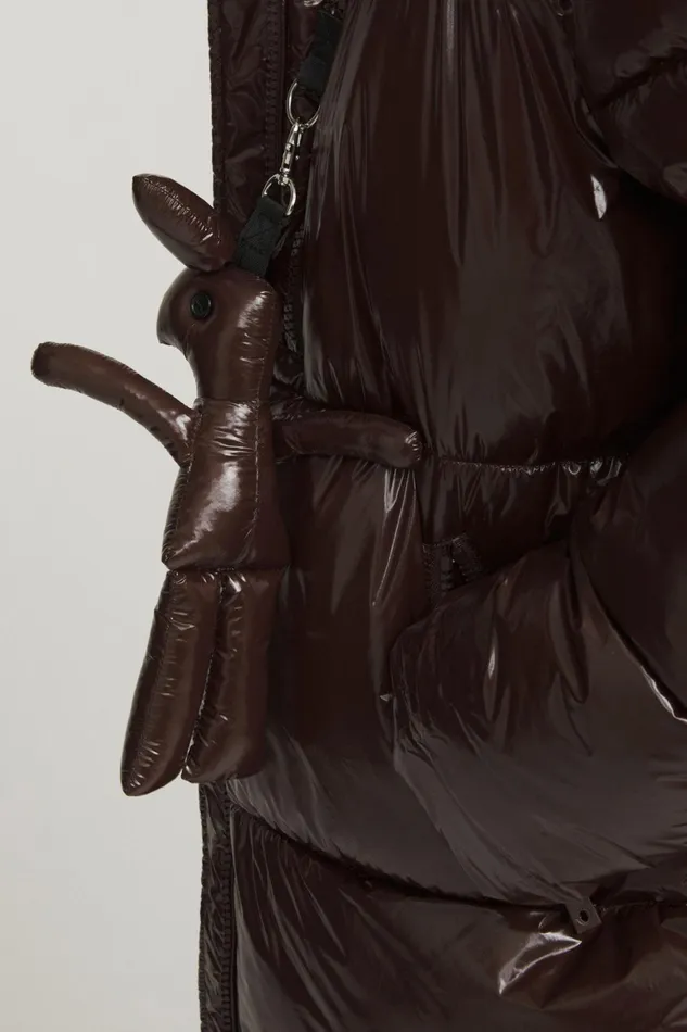 Ottod039Ame Puffer Jacket Shiny Effect With Wide Neck Women Down Jackets