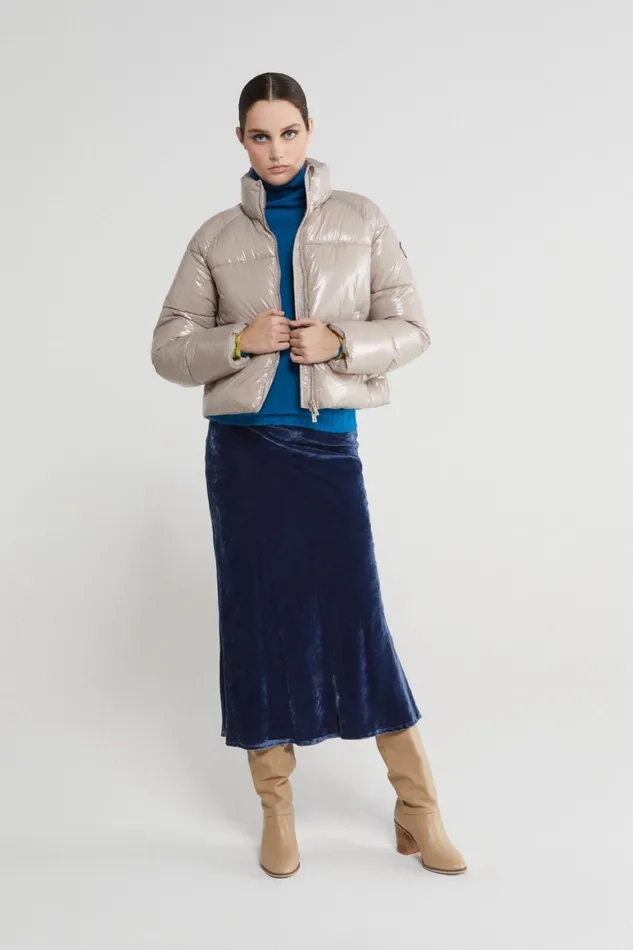 Ottod039Ame Puffer Jacket Shiny Effect Women Down Jackets