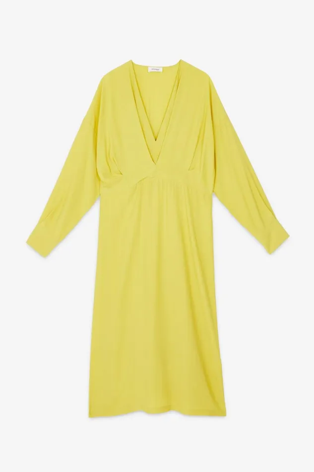 Ottod039Ame Silkblend Dress With Vneck Women Dresses