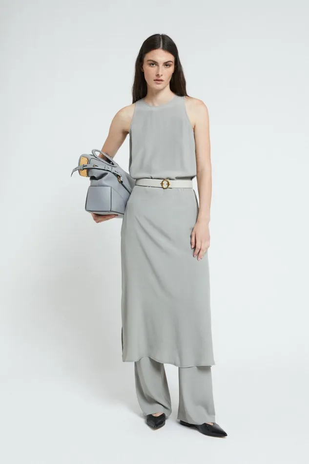 Ottod039Ame Silk Blend Long Dress Women Dresses