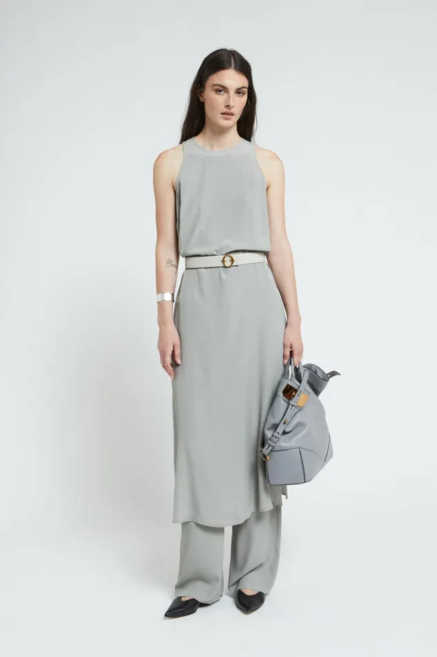 Ottod039Ame Silk Blend Long Dress Women Dresses