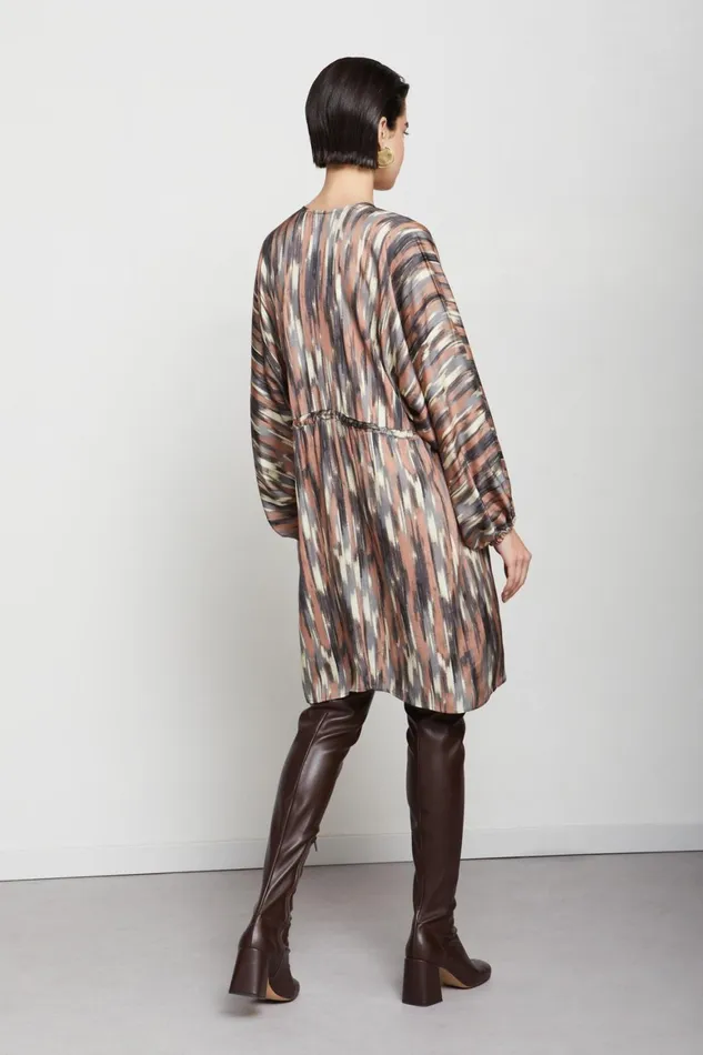Ottod039Ame Viscose Short Dress With Drawstring Women Dresses