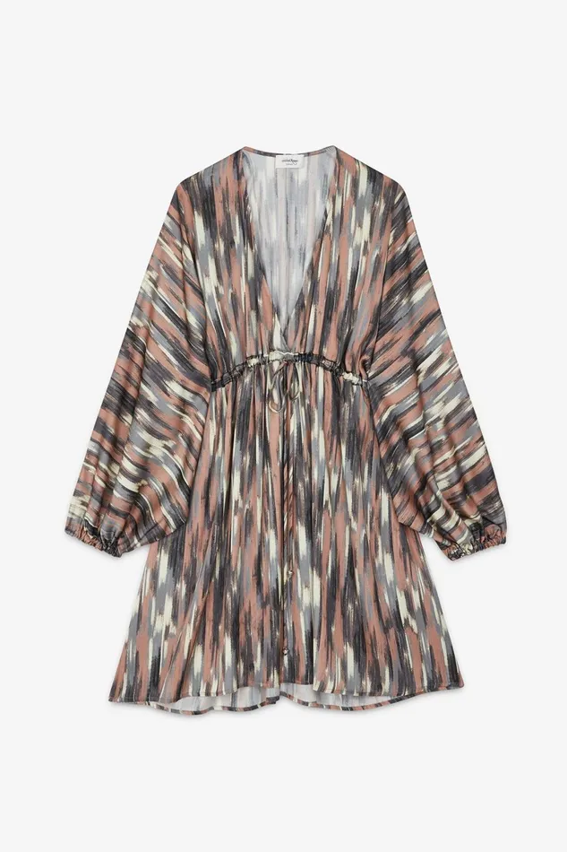 Ottod039Ame Viscose Short Dress With Drawstring Women Dresses