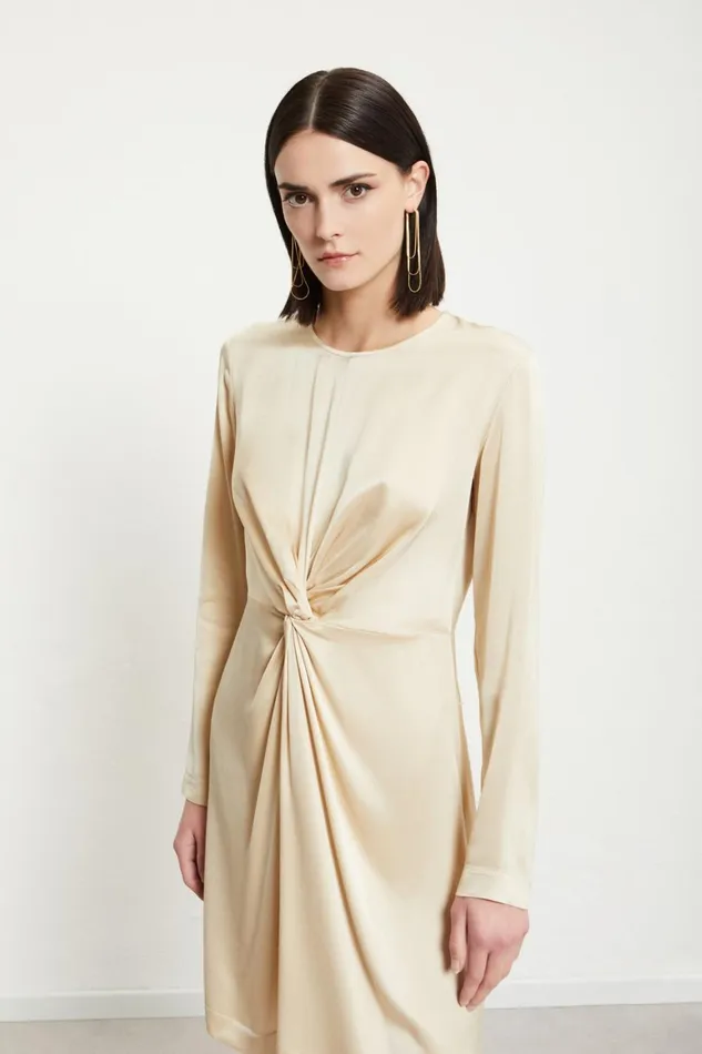 Ottod039Ame Viscose Short Dress With Knot Women Dresses