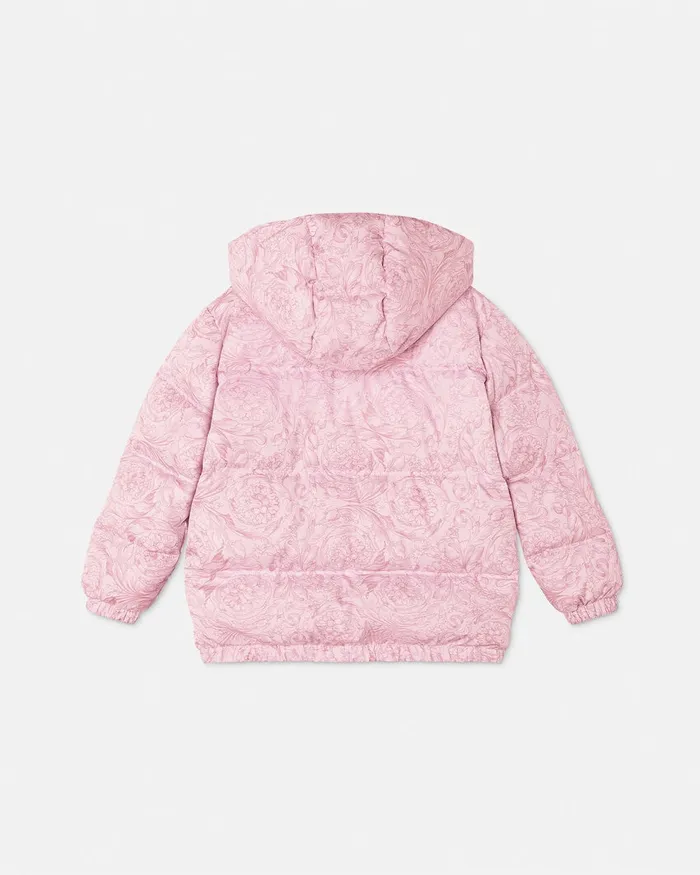 Outerwear and Jackets Kids Versace Barocco Puffer Jacket Pinkprint