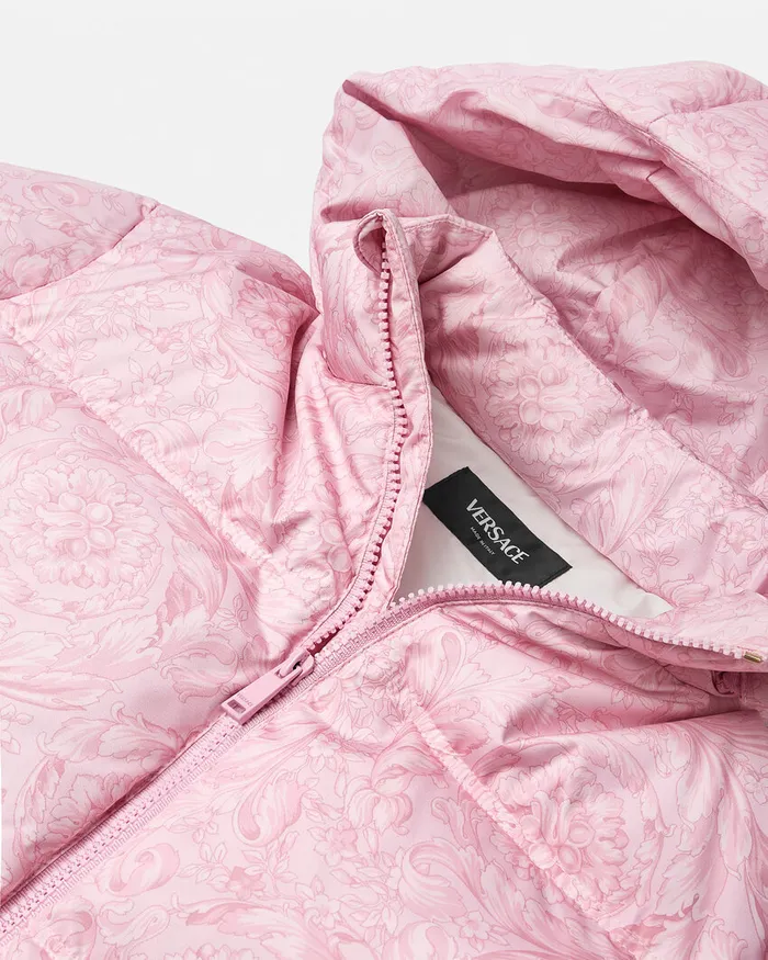 Outerwear and Jackets Kids Versace Barocco Puffer Jacket Pinkprint