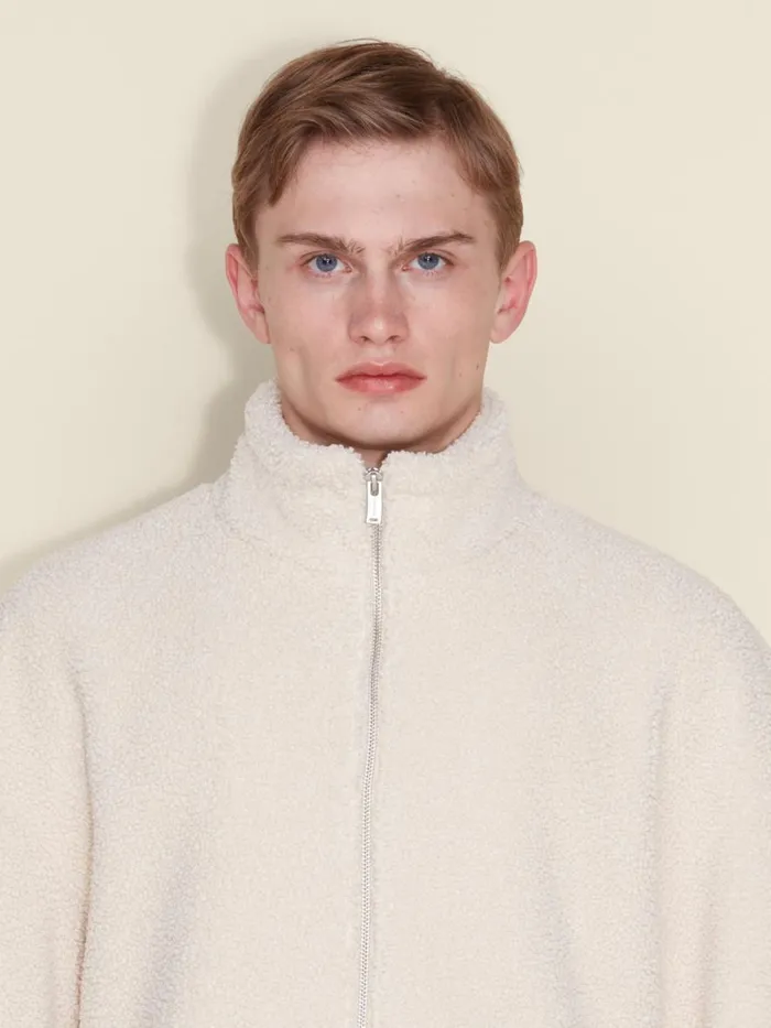 Outerwear Men Holzweiler Arcadia Fleece Jacket Ecru