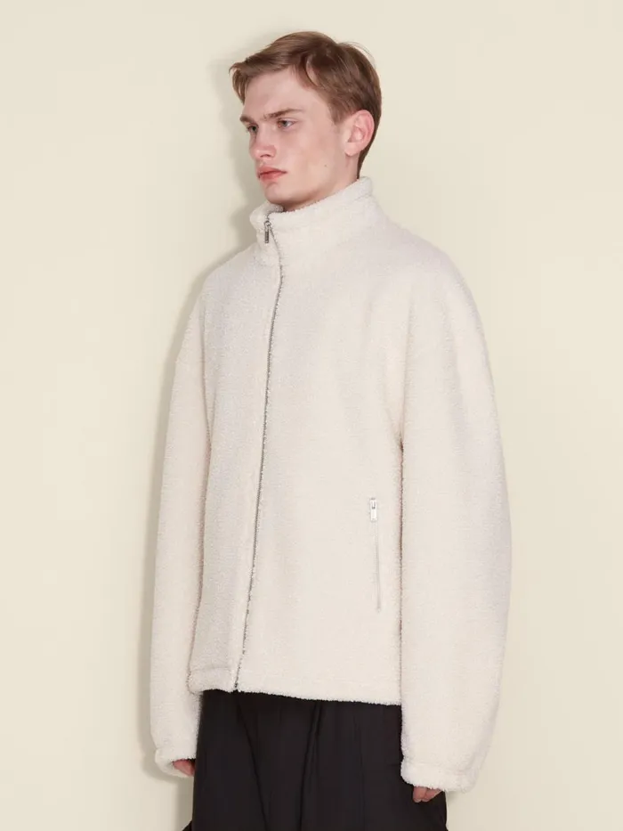 Outerwear Men Holzweiler Arcadia Fleece Jacket Ecru