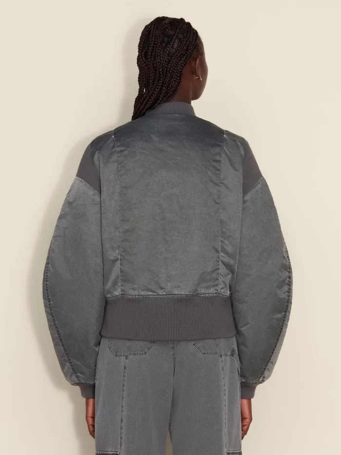 Outerwear Women Holzweiler Reb Cropped Bomber Jacket Dk Grey