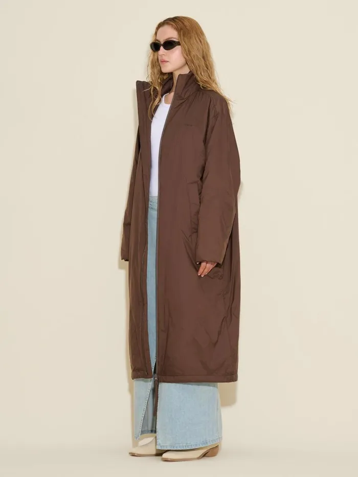 Outerwear Women Holzweiler Steilia Light Fill Long Jacket Brown