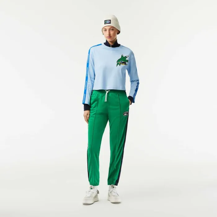 Pants and Leggings Women Lacoste Women039s Mini Piqu Sweatpants Green Ldm