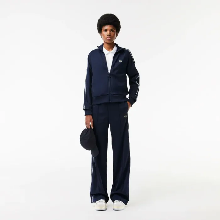 Pants and Leggings Women Lacoste Women039s Paris Interlock Sweatpants Navy Blue White Hhw