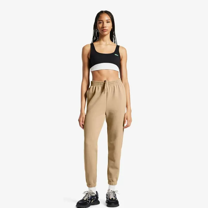 Pants and Leggings Women Lacoste Womens Blended Cotton Sweatpants Beige S1i