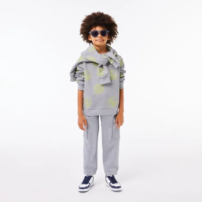 Pants and Shorts Kids Lacoste Kids039 Organic Cotton Cargo Sweatpants Grey Chine Cca