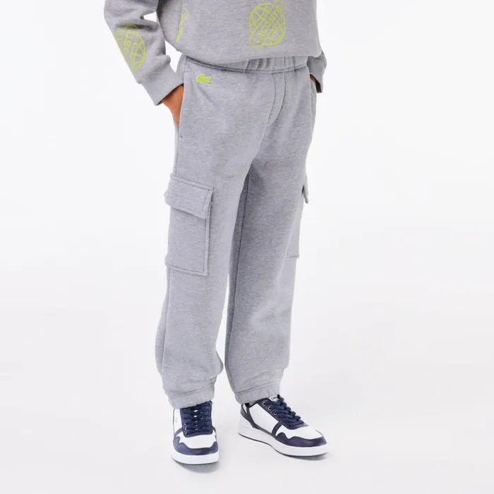 Pants and Shorts Kids Lacoste Kids039 Organic Cotton Cargo Sweatpants Grey Chine Cca
