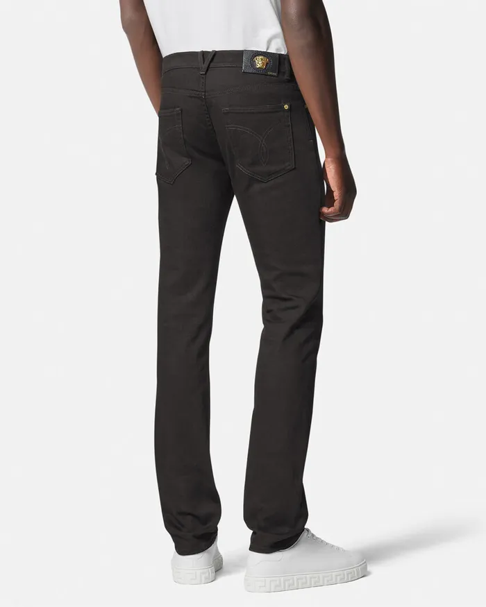 Pants and Shorts Men Versace SlimFit Jeans Black