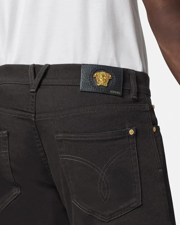 Pants and Shorts Men Versace SlimFit Jeans Black