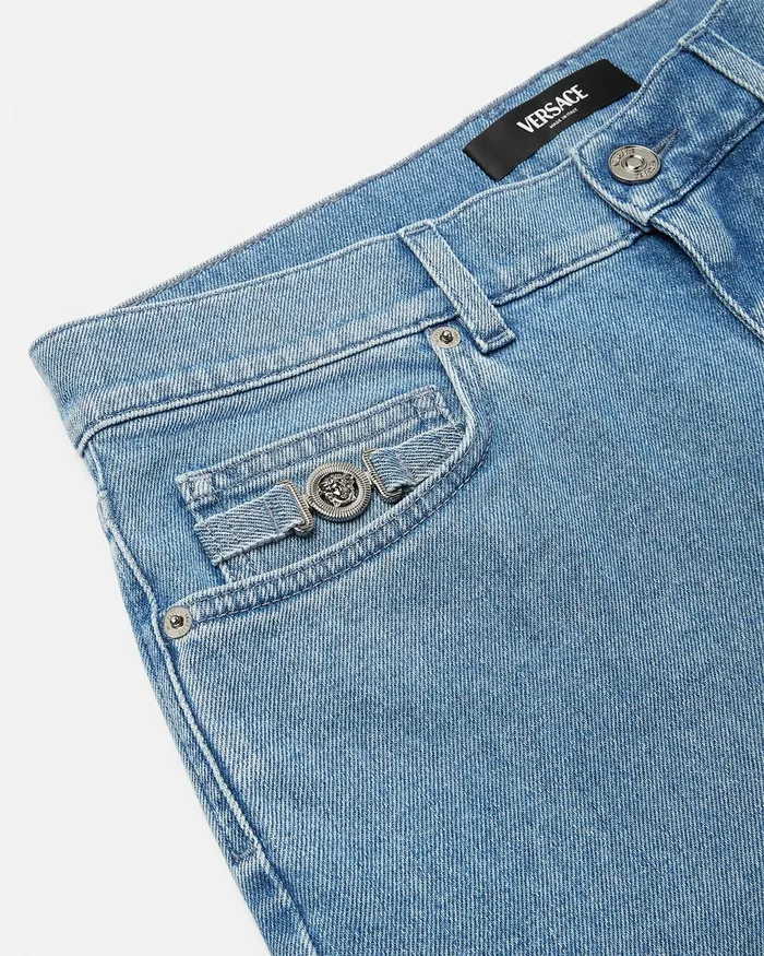 Pants and Shorts Men Versace SlimFit Jeans Blue