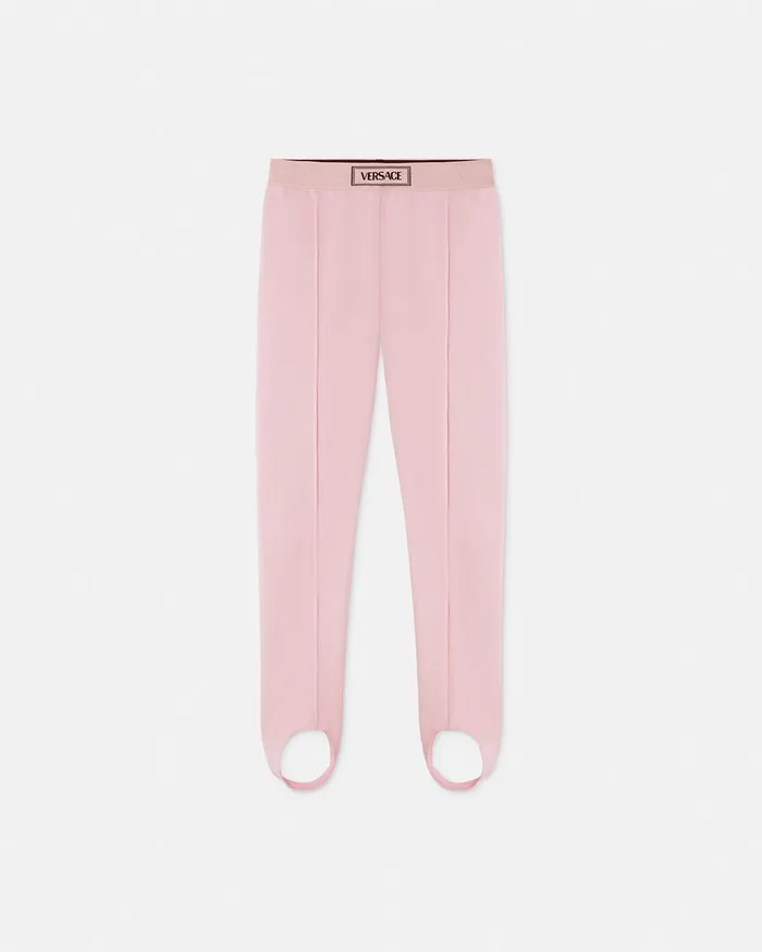 Pants and Skirts Kids Versace 90s Vintage Logo Stirrup Leggings Light Pink