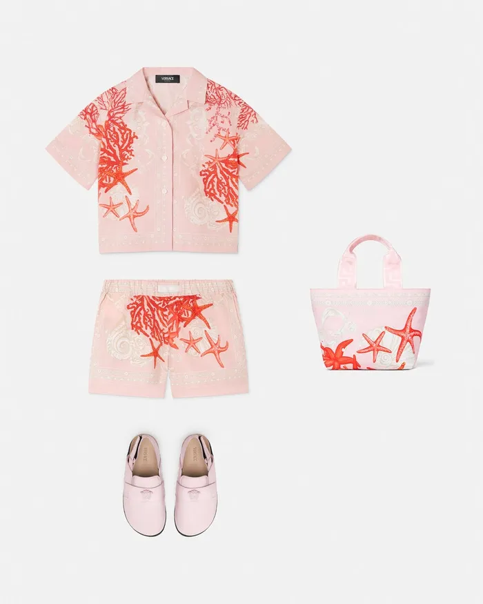 Pants and Skirts Kids Versace Barocco Sea Shorts Coral