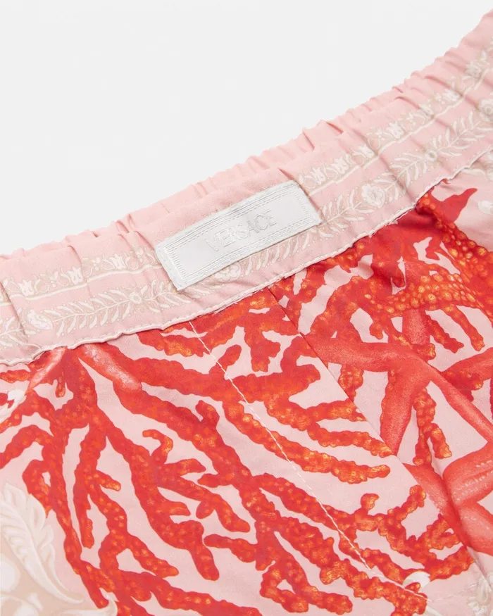 Pants and Skirts Kids Versace Barocco Sea Shorts Coral